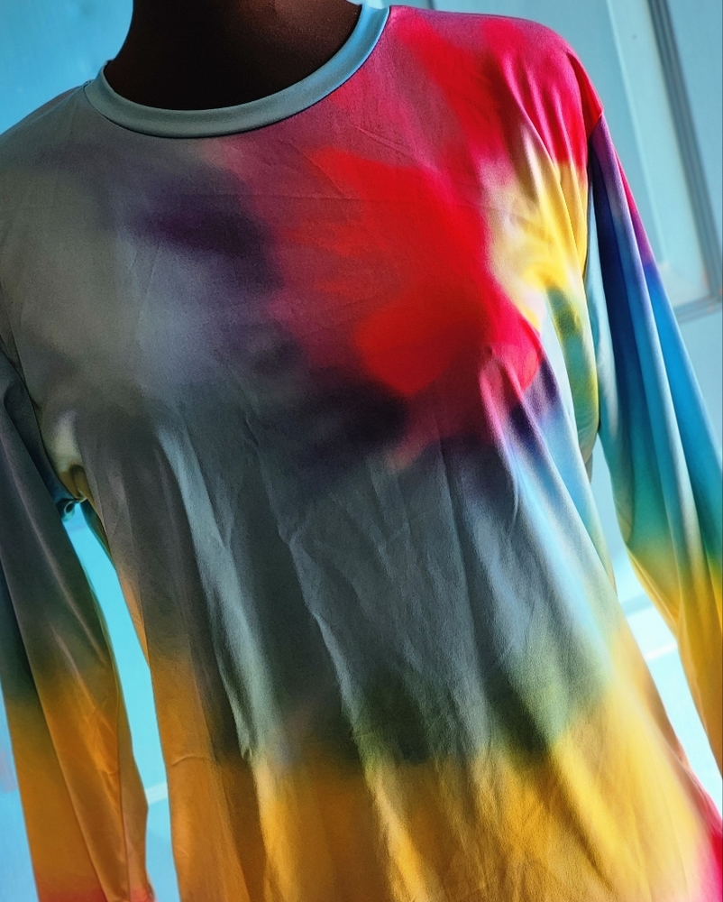 UPF Long Sleeve Protective Sun Shirt XL Tie Dyed